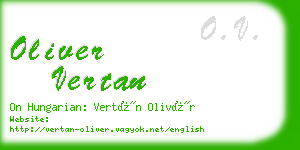 oliver vertan business card